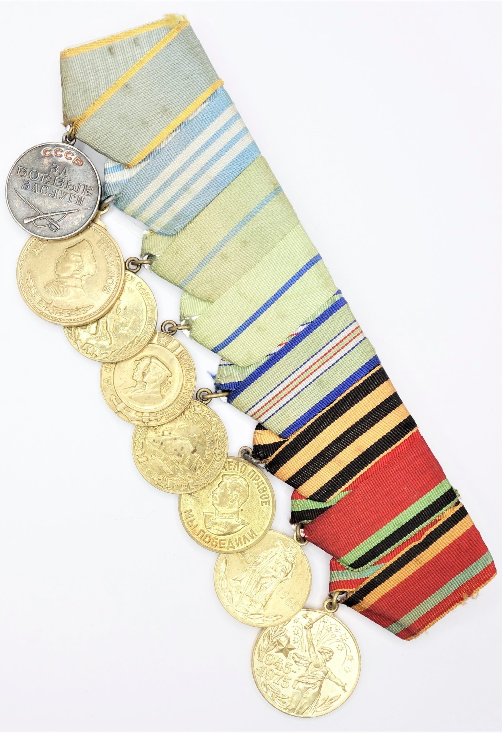 Soviet Medal of Nakhimov #5543, Medal for Combat Merit #23315, Odessa and Sevastopol Medal