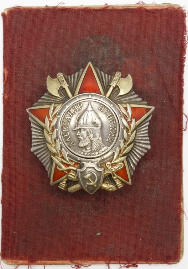 Soviet Order of Alexander Nevsky #29522 with order booklet