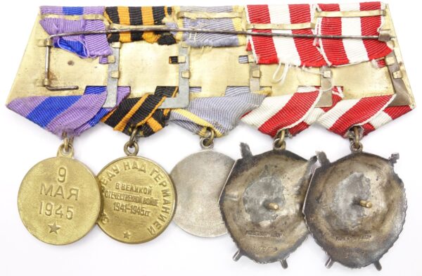 Documented group of Soviet Orders and Medals 2x Red Banner #137271 + #137279, 2x Red Star #132362 + #3354478, Order Patriotic War #426026 and more