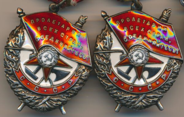 Documented group of Soviet Orders and Medals 2x Red Banner #137271 + #137279, 2x Red Star #132362 + #3354478, Order Patriotic War #426026 and more