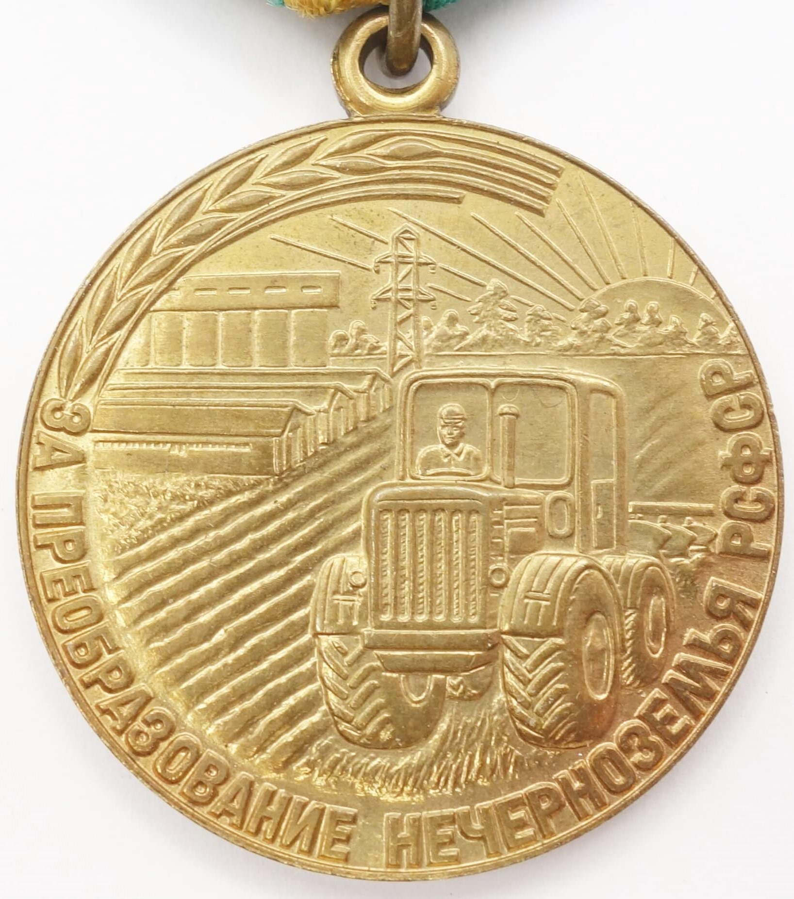 Soviet Medal for Transforming the Non-Black Earth of the RSFSR