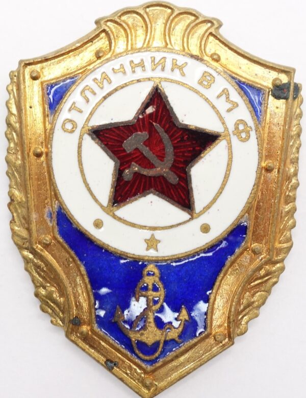 Excellent Soviet Navy Soldier badge on stickpin