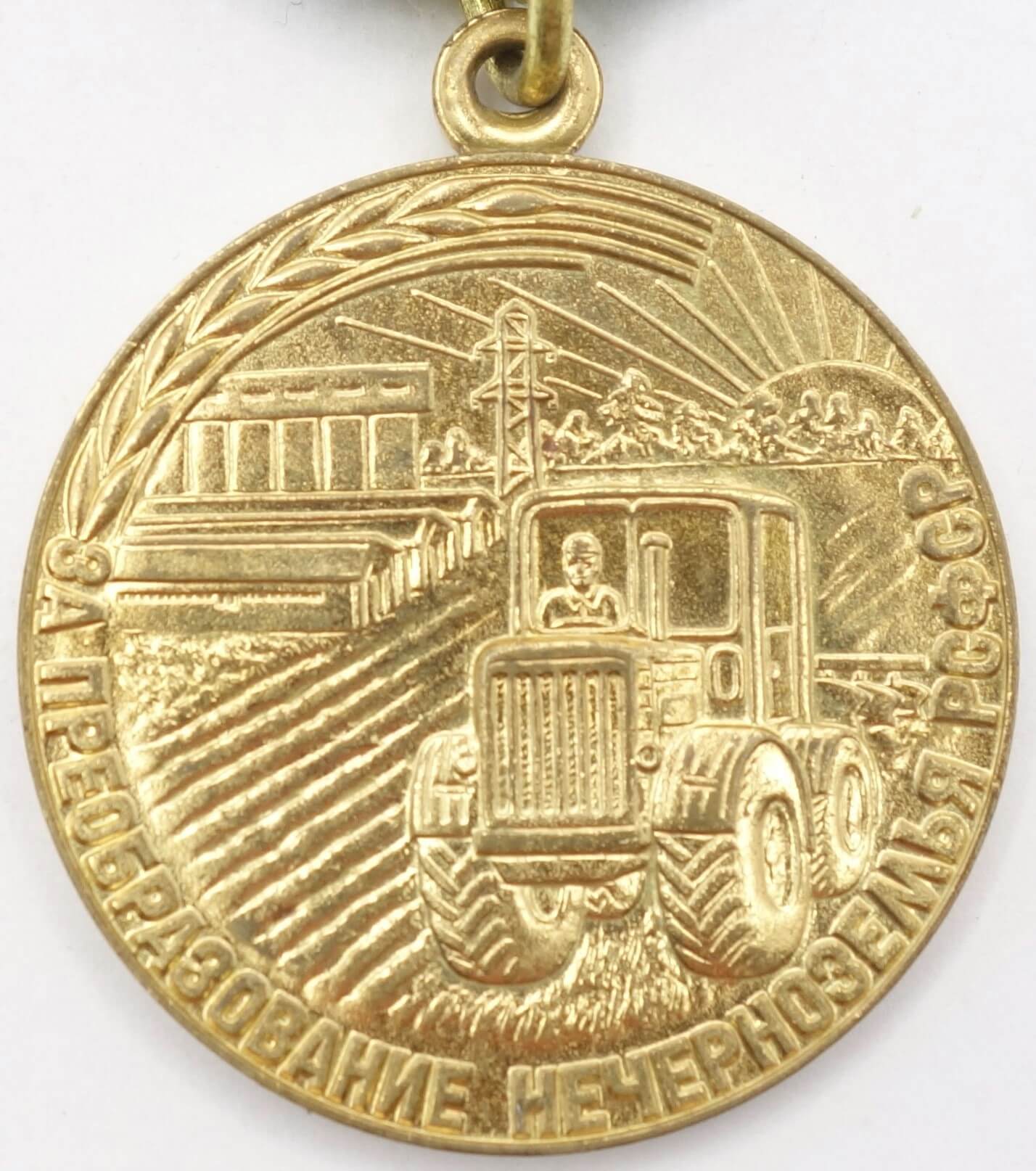 Soviet Medal for Transforming the Non-Black Earth of the RSFSR